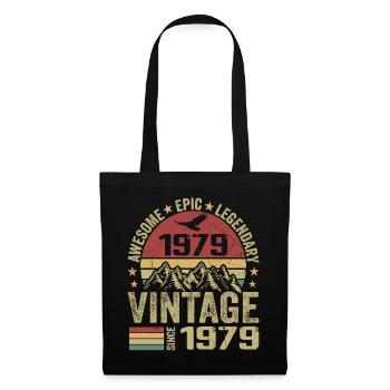 Vintage 1979 Birthday Gift 1979 - Born in 1979 - Tote Bag - black - Front