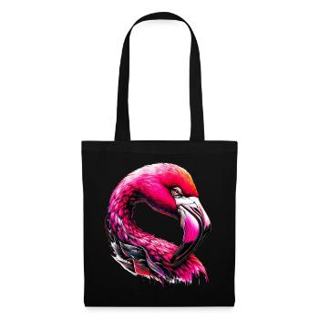 Flamant - Sac en tissu - noir - Devant