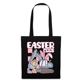 Easter eggs - Stoffbeutel - Schwarz - Vorne