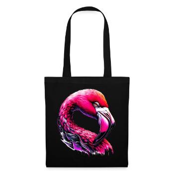 Flamingo - Stoffbeutel - Schwarz - Vorne