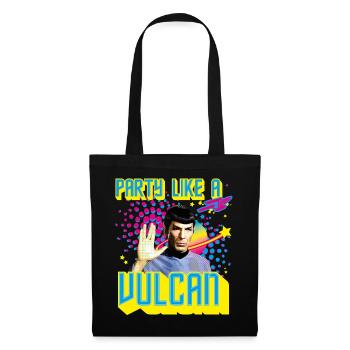 Star Trek Geburtstags-Design Party Like A Vulcan - Stoffbeutel - Schwarz - Vorne