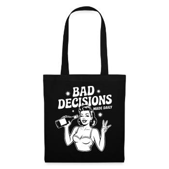 Mauvaises décisions prises quotidiennement Pin-up rétro - Sac en tissu - noir - Devant