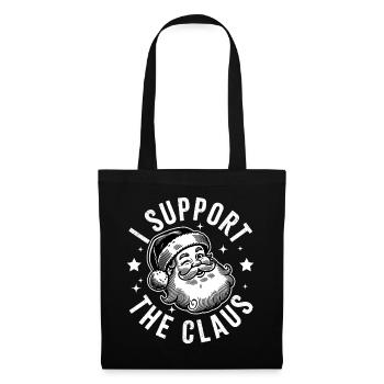 Je soutiens le Père Noël - Sac en tissu - noir - Devant
