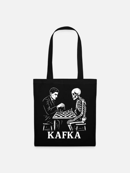 Kafka Skeleton Chess Duel - Stoffbeutel - Schwarz