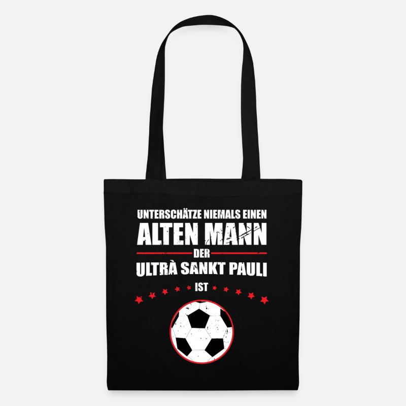 Alter Mann - Ultra Sankt Pauli Fan | Vintage Retro - Stoffbeutel - Schwarz
