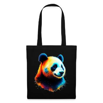 Panda - Stoffbeutel - Schwarz - Vorne
