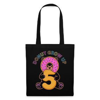 Donut Grow Up 5th Birthday Bear - Sac en tissu - noir - Devant