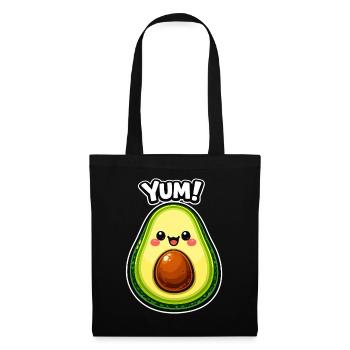 Kawaii Avocado YUM Motif - Tote Bag - black - Front