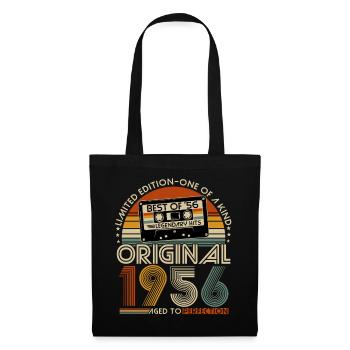 Vintage 1956 Né 70e anniversaire Rétro - Sac en tissu - noir - Devant