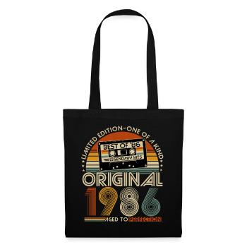 1986 Vintage 40th Birthday Retro Gift - Tote Bag - black - Front