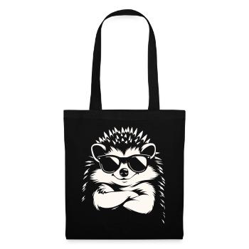 Cool hedgehog with sunglasses | Funny animal motif - Tote Bag - black - Front