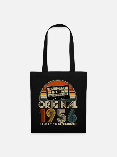 Original 1956 Retro Vintage Geburtstag Geschenk - Stoffbeutel - Schwarz