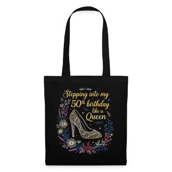 Entrer dans mes 50 ans et 50 ans - Sac en tissu - noir - Devant