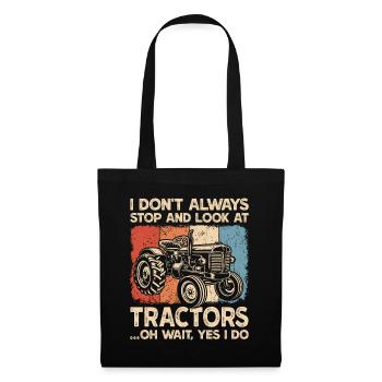 Tractor Farmer Farm Farming - Tote Bag - black - Front