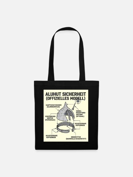 Aluhut Modell Bau - Stoffbeutel - Schwarz
