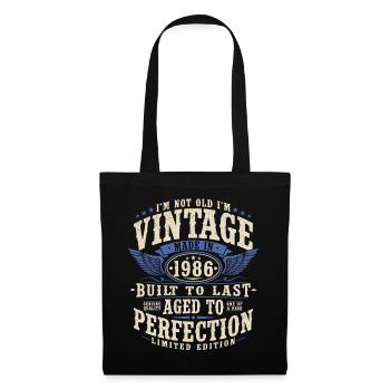 40e anniversaire 1986 cadeau vintage vintage - Sac en tissu - noir - Devant