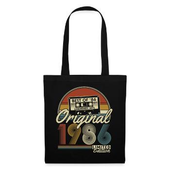 Cadeau d’anniversaire rétro vintage vintage 1986 - Sac en tissu - noir - Devant