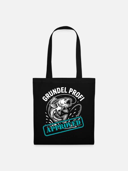 Grundel Angler - Stoffbeutel - Schwarz