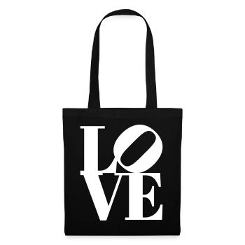 T-shirt iconique au design pop art d’amour - Sac en tissu - noir - Devant