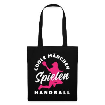 Handball Handballer Handball Trainer Fan Geschenk - Stoffbeutel - Schwarz - Vorne