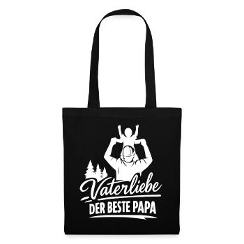Vaterliebe: Der Beste Papa - Stoffbeutel - Schwarz - Vorne