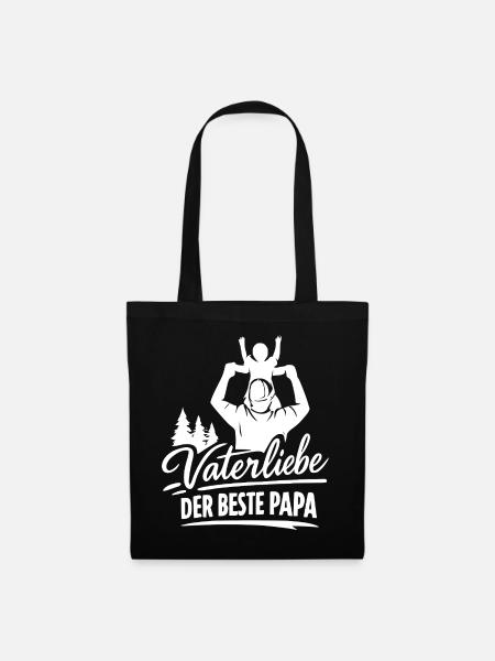 Vaterliebe: Der Beste Papa - Stoffbeutel - Schwarz