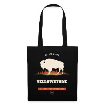 Geysirbecken des Yellowstone-Nationalparks - Stoffbeutel - Schwarz - Vorne