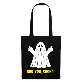 Lustig, buh! Halloween-Geist - Stoffbeutel - Schwarz - Vorne