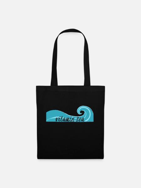 Surfer / Surfing: Vitamin Sea - Tote Bag - black