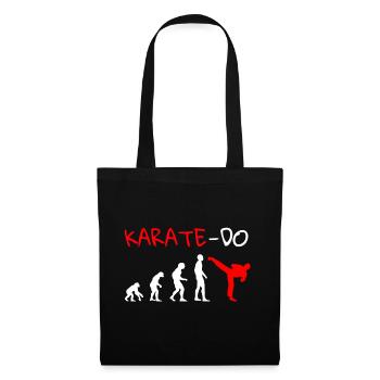 Karate Karateka Kamfsport - Stoffbeutel - Schwarz - Vorne