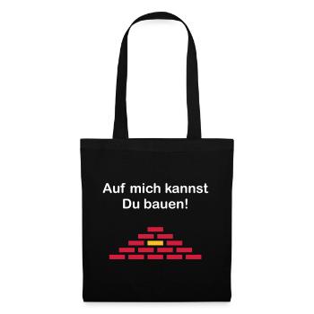 ★ couleurs de design ★ Sur moi tu peux compter - Sac en tissu - noir - Devant