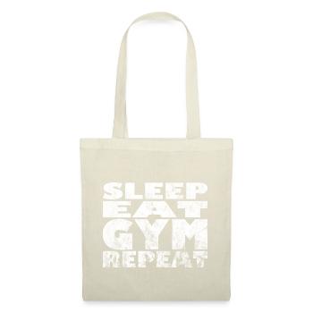 Gym Eat sleep gym repeat - Stoffbeutel - Natur - Vorne