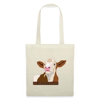 Veau soit végétarien - Sac en tissu - nature - Devant