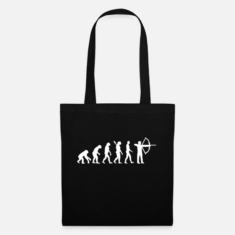 Evolution Bogenschießen - Stoffbeutel - Schwarz