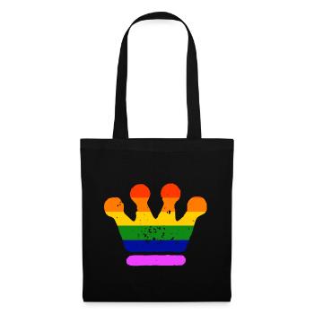 LGBT Gay Pride Crown Crown CSD Rainbow - Sac en tissu - noir - Devant