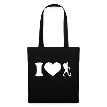 I love hiking white - Tote Bag - black - Front