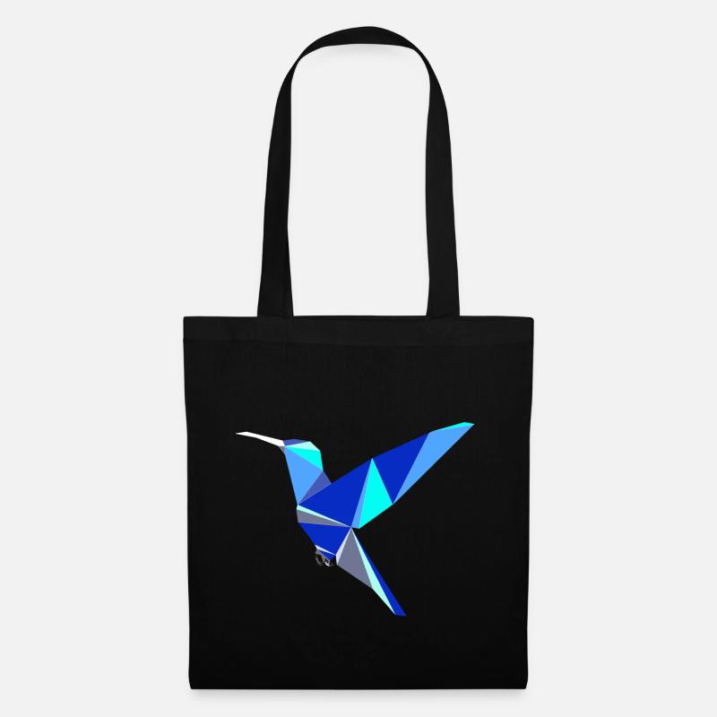 Oiseau, martin-pêcheur, oiseau, multicolore - Sac en tissu - noir