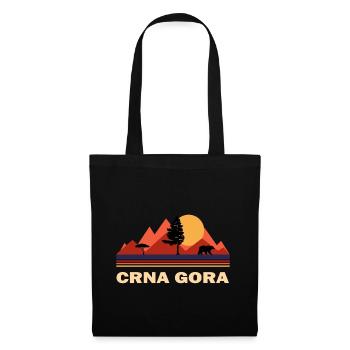 Montenegro Crna Gora - Stoffbeutel - Schwarz - Vorne
