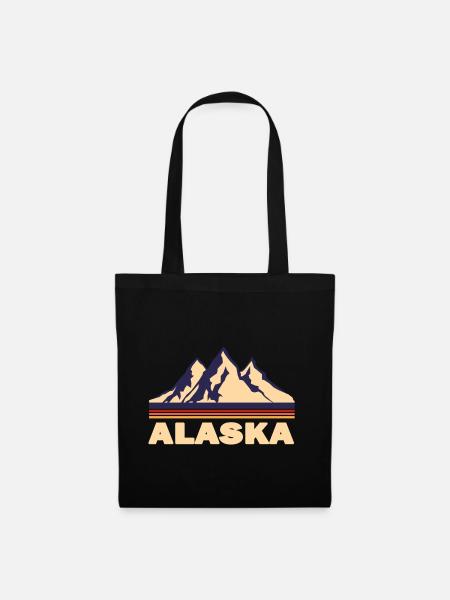 natur berge berg alaska land geschenk - Stoffbeutel - Schwarz