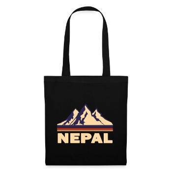 népal montagnes asie cadeau - Sac en tissu - noir - Devant
