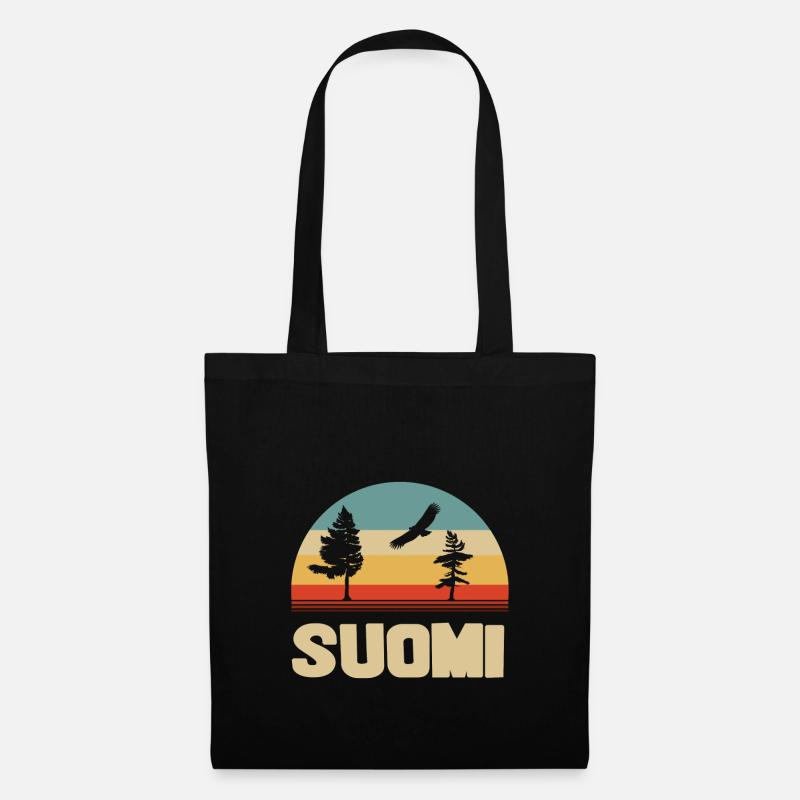 suomi - Stoffbeutel - Schwarz