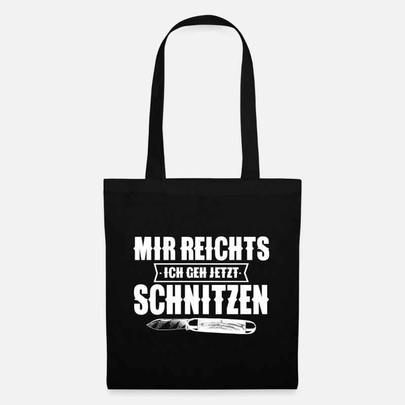 Schnitzen - Stoffbeutel - Schwarz