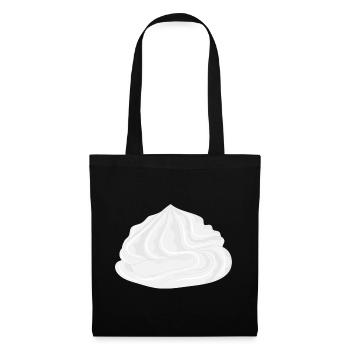 blanc neige délicieux bonnet à garnir - Sac en tissu - noir - Devant