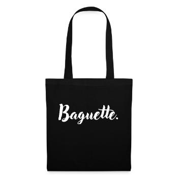 Original baguette france food bread cliché - Tote Bag - black - Front