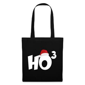 JOYEUX NOËL HO HO HO - Sac en tissu - noir - Devant