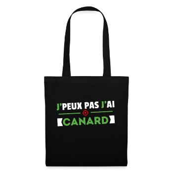 Je Peux Pas J'ai Canard Cadeau Chasse Chasseur - Sac en tissu - noir - Devant