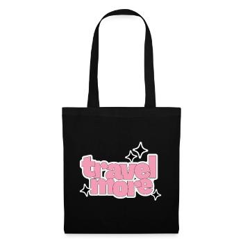 Pink Travel More - Stoffbeutel - Schwarz - Vorne
