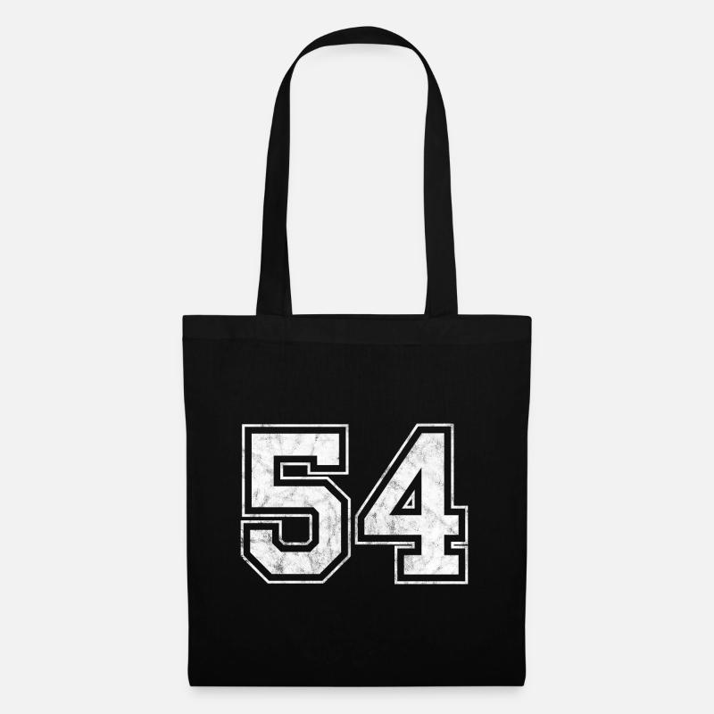 Number 54 - Tote Bag - black