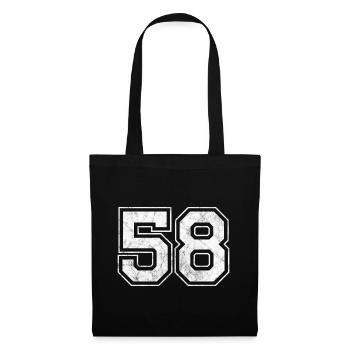 Number 58 - Tote Bag - black - Front