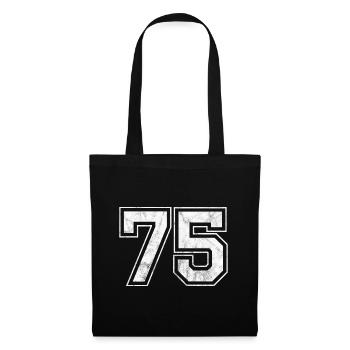 Number 75 - Tote Bag - black - Front